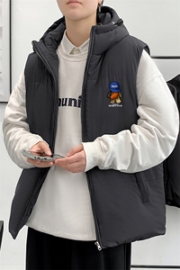 新款秋冬棉衣马甲潮流宽松加厚保暖背心棉服男装MF07P68控98图片