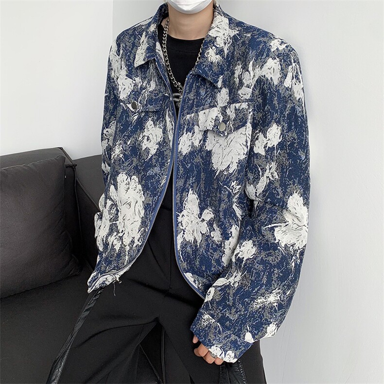 春秋工装外套女宽松街头情侣休闲百搭夹克棒球服学生JK08535-P63,男装夹克,星座308B-1