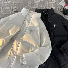 皮棉衣男女韩版潮流加厚保暖宽松2024冬季ins棉服外套MF255-P108，男装棉衣，星座412-2