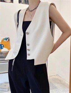 2022秋季新款时尚休闲潮流百搭纯色马甲,女装马甲,L·H·X