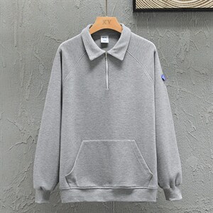 新款POLO衫灰墙挂拍华夫格休闲套头上衣PL3316-P40控68图片