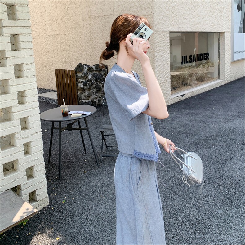 现货超好数据短袖+阔腿裤套装2C259-9909-P175-K258,女装套装/套裙,2C259