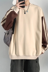 W6498-P40秋季新款300克美式vibe拉条圆领套头宽松卫衣，男装卫衣，星座109-1
