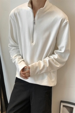 冬季德绒打底衫半高领拉链秋季情侣内搭长袖T恤卫衣男女S357-P38，男装T恤，电商A233-1