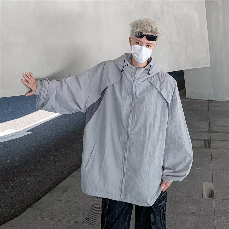 夏季防晒衣男士韩版潮流痞帅气百搭宽松2024新款ins外套W5811-P41，男装防晒衣，星座412-3