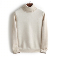 秋冬季羊绒百搭休闲款高翻领简约保暖羊绒衫男装，男装羊绒套衫，君道羊绒