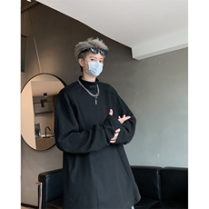 半高领长袖卫衣男秋季宽松休闲套头t恤打底衫XZ514-2-24230-P48，男装T恤，星座514-2(原B239)