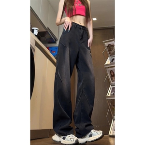 XZ616 夏转秋季新款复古设计感牛仔裤休闲长裤 TY969 P65控78图片