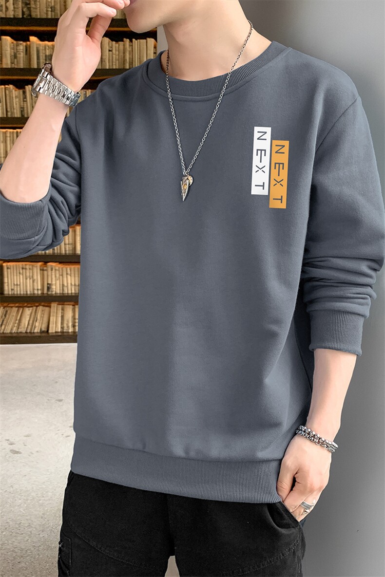 跑量卫衣男22秋季打底上衣潮流韩版宽松T恤时尚百搭长袖W005,男装卫衣,星座815-2