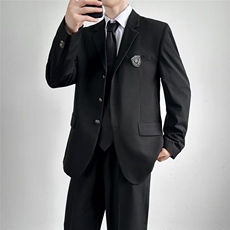 日系学院风dk制服西服套装宽松痞帅春秋季jk学生班服徽章西服外套，男装西服，星座506A