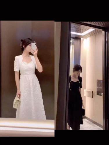 提花公主钉珠连衣裙，女装连衣裙，魅影菲怡