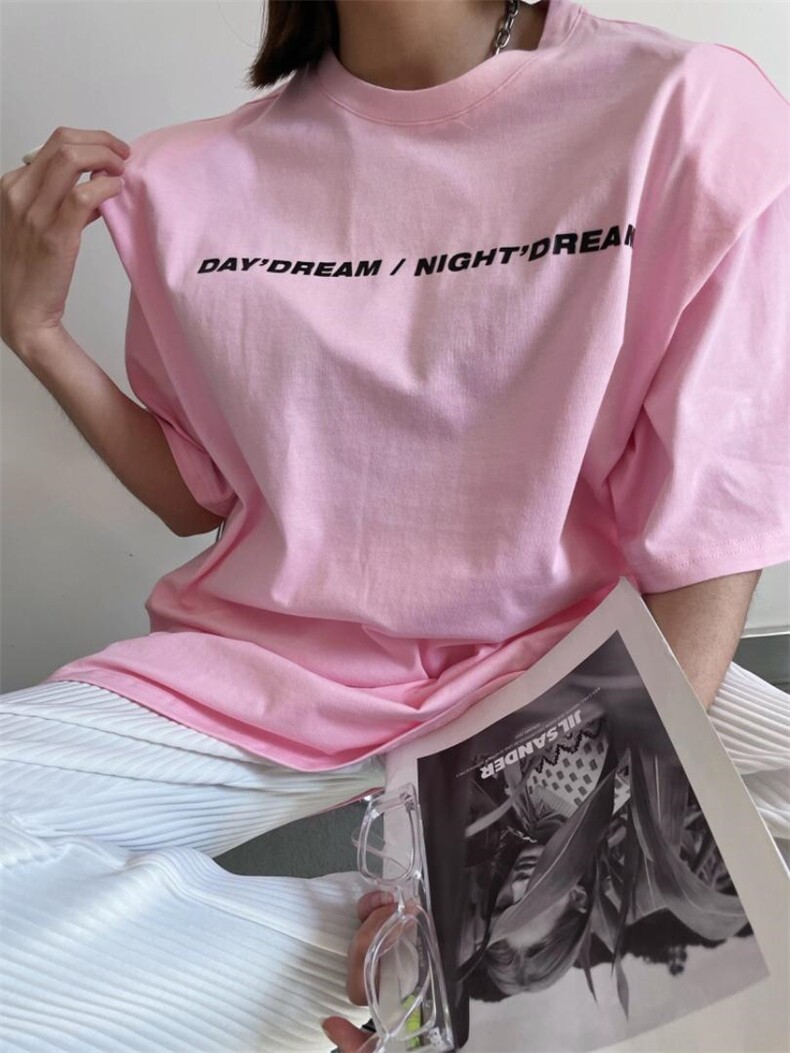 垫肩大版T恤，女装T恤，YSQ Boomboom