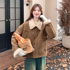 【新款】已出货皮毛一体短外套C50-P185K268，女装短外套，2C272