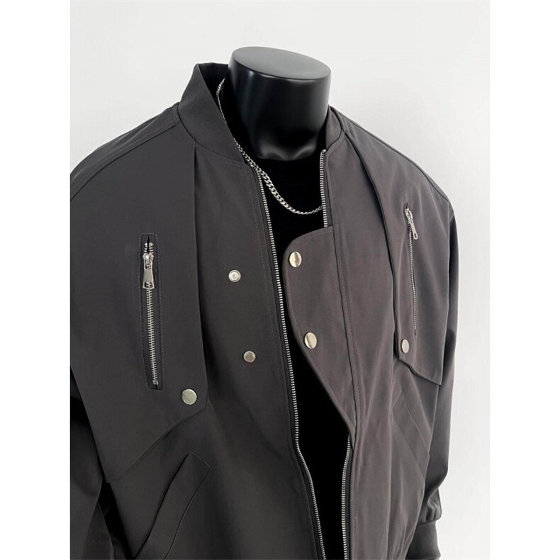 CFY012-P57美式高街春秋拉链工装棒球服外套男宽松夹克上衣,男装夹克,电商B323A