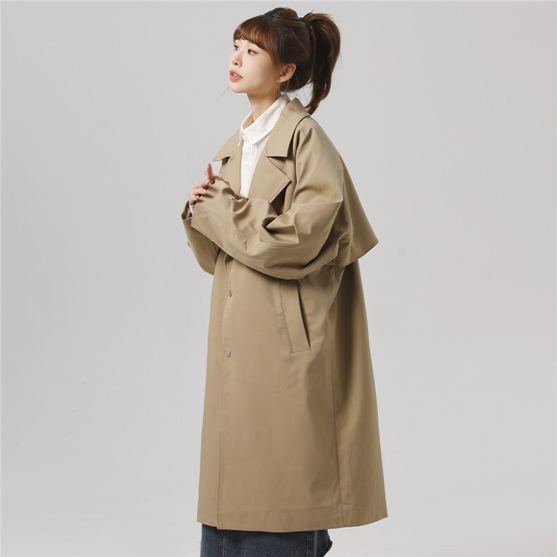 TP48现货2026秋季长款风衣金属扣美式港风中性夹克男女外套W331，男装风衣，电商A170