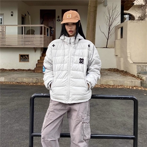 2025新款美式字母刺绣排骨情侣宽松显瘦保暖棉服冬TT913P85