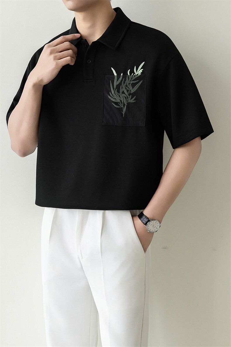 夏男翻领POLO衫拼色男休闲宽松休闲衬衣轻熟风A236-82563-P60,男装Polo衫,电商A236