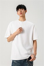 2026男装250克夏季亨利领宽松短袖T恤夏装半袖打底衫S398特P16，男装T恤，电商A233-1