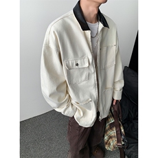 得物二开重磅百搭时尚潮流秋中长复古工装夹克外套男JK1298-P98，男装夹克，星座1103-3