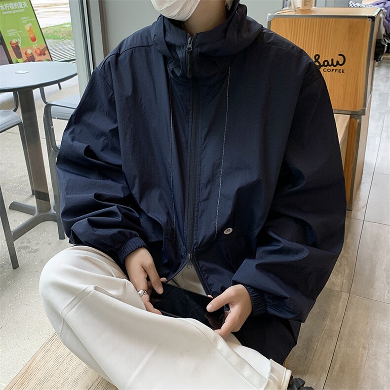 潮牌户外冲锋衣外套男女春秋美式休闲宽松连帽风衣夹克CF264-P65,男装夹克,星座1008