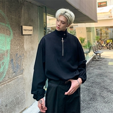 秋季美潮华夫格套头半拉链卫衣A427P45控68，男装卫衣，电商A309