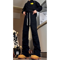 高品质B221美式ins高街暗黑宽松微喇牛仔裤LK24339-P60控78，男装牛仔裤，电商B221