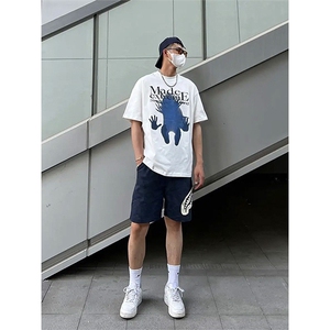 鲨鱼嘴贴布短裤美式高街五分裤男女2025夏季度假穿搭新款运动裤子图片