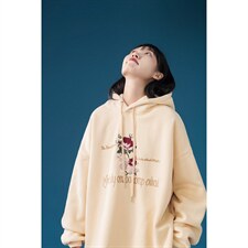 中性风C316WY699P68秋冬情侣装男女款刺绣加绒加厚卫衣连帽套头,男装卫衣,电商C316