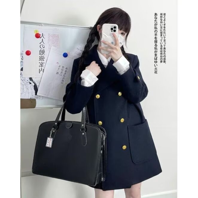 2025秋冬美式毛呢大衣外套女百搭日系学院风西装双排扣呢子大衣,男装西服套装,星座1210-1