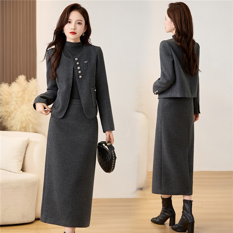 【BAO款现货新增颜色】2026春季新款时尚修身三件套裙女，女装套装/套裙，美沁