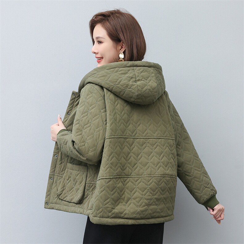 时尚百搭女士棉服外套宽松显瘦短款加厚保暖上衣冬季必备单品,女装棉衣/棉服,叶笙衣