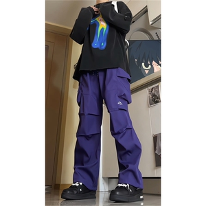 8XL-M刺绣冲锋裤男款大码春秋户外机能登山裤直筒阔腿裤KZ020P50图片