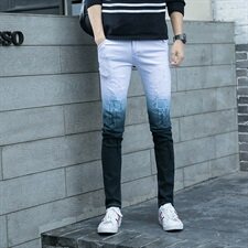 2021春夏款刺绣弹力牛仔裤男宽松小脚裤QT6027-9996，男装牛仔裤，电商D218