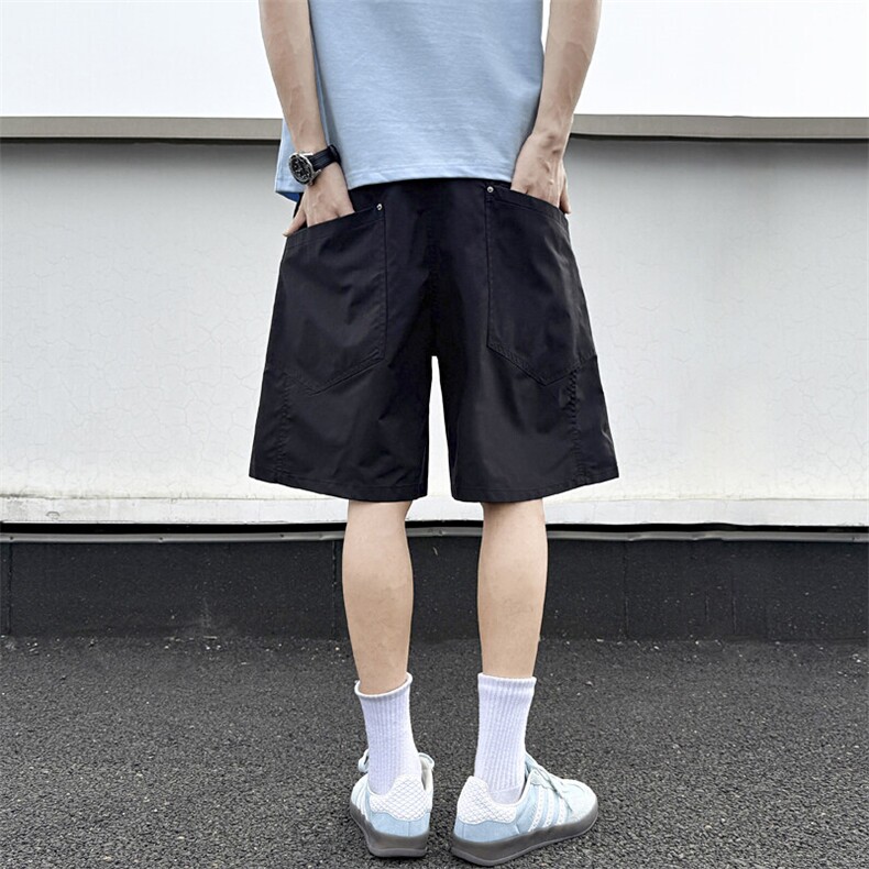 美式速干工装短裤男夏潮牌宽松黑色运动五分沙滩休闲裤子D501/P35,男装休闲裤,星座206（原A221）