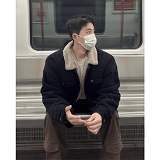现货加绒牛仔棉服男冬季棉衣外套羊羔绒翻领夹克毛领MY1089-P110，男装夹克，星座1103-3
