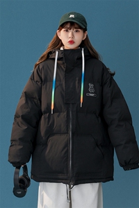 中性风 小熊加厚宽松连帽面包服棉衣外套情侣装棉服G1033 P128 女图片