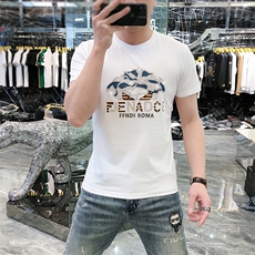新款时尚高端精品欧货夏季男T恤短袖潮流抖音A227B-A-726-P48，男装T恤，电商A227B（原钱塘4066-1）