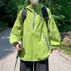 防晒衣男韩版潮流字母刺绣连帽高街帅气2026夏季ins外套W4869-P39，男装防晒衣，星座412