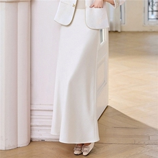 现货高腰A字中长款半身裙女2026春季新款垂感显瘦气质长裙，女装半身裙，火爆靓佳人