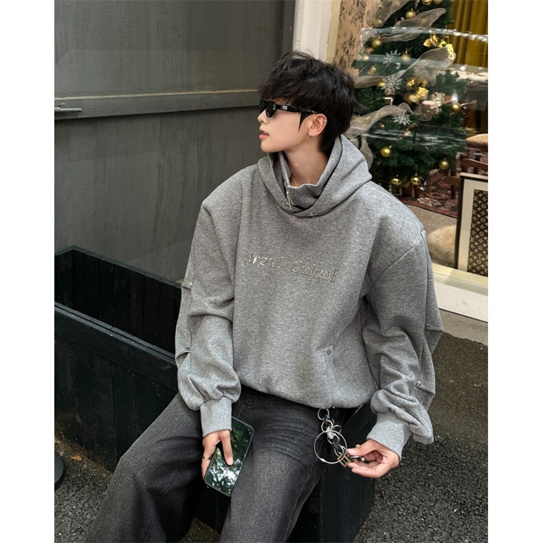 E31P60秋装男生青年卫衣连帽个性小众设计师时尚宽松,男装卫衣,星座512-6