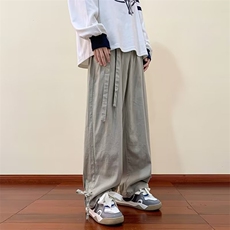 设计感裤子潮牌痞帅炸街男女小众美式复古工装阔腿长裤AK797-P40，男装休闲裤，星座1008
