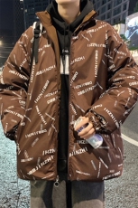 秋冬新款羽绒棉衣男加厚保暖双面穿夹克外套棉衣P65，男装棉衣，星座217-4