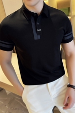 撞色翻领保罗衫宽松百搭半袖Polo衫商务绅士短袖PL65/P50降，男装Polo衫，电商A243