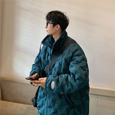 1定制面料棉衣港风半高领大码M-5XL情侣棉服外套男8707P125控168，男装棉衣，星座226-2