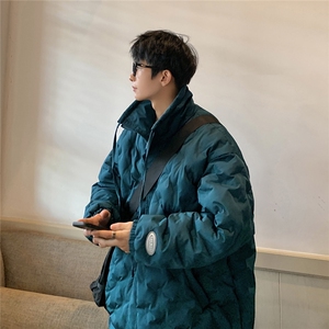 1定制面料棉衣港风半高领大码M-5XL情侣棉服外套男8707P125控168图片
