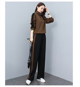 2025早春新款女装运动卫衣套装时尚洋气气质时髦遮肉显瘦两件套女图片