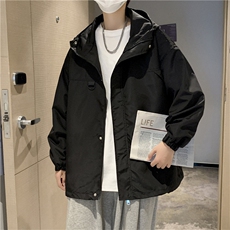 冲锋衣外套男ins潮春秋季帅气连帽上衣休闲新款夹克衫JK06566-P58，男装夹克，星座308B-1