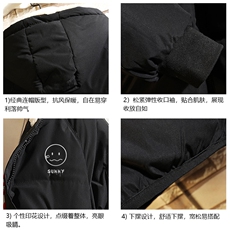 MY16072-P100加厚加绒连帽衣男大码服男面包服男砖墙挂拍，男装棉衣，电商A040A