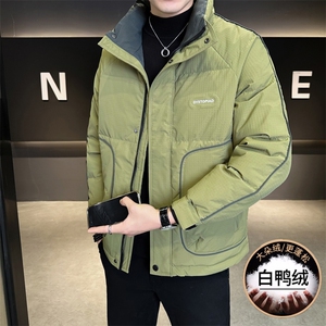 M838-P165 标50%白鸭绒男士2025冬季羽绒服时尚潮流立领夹克图片