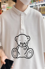 PL57174-P35翻领短袖polo衫男大码胖子半袖t恤男有领保罗衫模特，男装Polo衫，电商A040